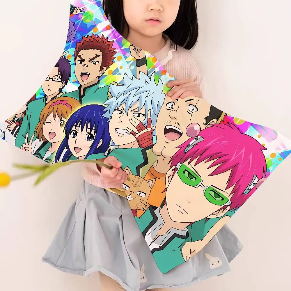 The Disastrous Life of Saiki K Anime Fast-Drying Polyester Pillow Pad - Travel & Home Dual-Use, Lightweight & Compact