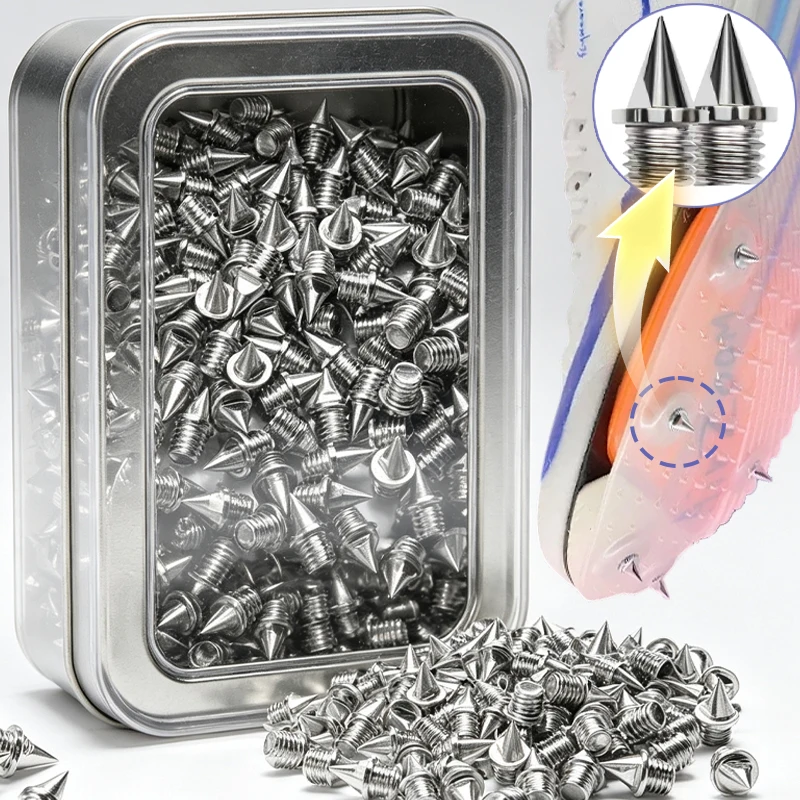 Track Shoe Spikes Replacement Steel Cone Spikes for Running Sprint Shoes Track Field Athletic Shoe Studs Anti Slip Sharp Nails