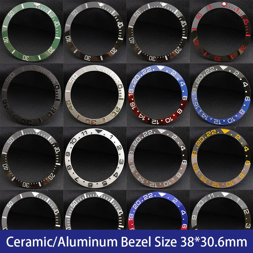 

38mm*30.6mm Watch Bezel Insert Ceramic Mods Replacement Fit For 40mm Automatic GMT SUB SKX 007 Repair Accessories Case Ring