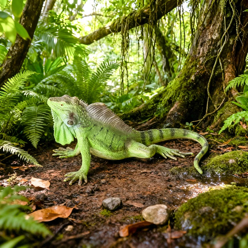 Oenux Neue Simulation Wilde Reptil Tiere Action-figuren Eidechse Modell Figuren Kinder Bildung Kognitive Szene Dekoration Spielzeug – Detail 16