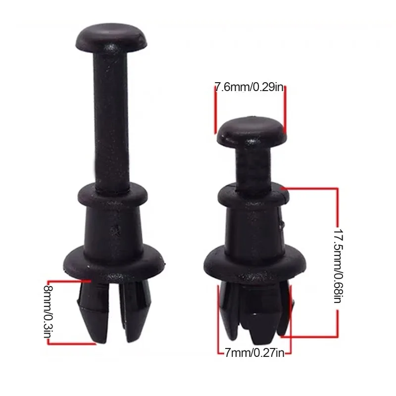 10Pcs Car Retainer Clips Black Vehicle Trunk Luggage Rack Hook Pivot Fastener Buckle Interior Trim Card Door Liner Fixed Clamp