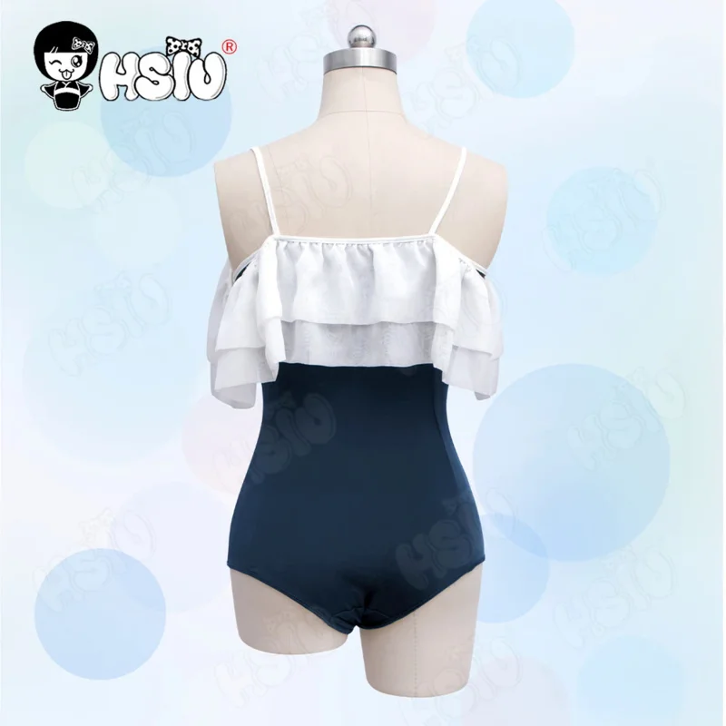 Kostiumy Cosplay Tsukiyuki Miyako gra niebieskie archiwum kostiumy Cosplay HSIU Sexy strój kąpielowy dla dziewczyn kobiet jednoczęściowy odzież do pływania