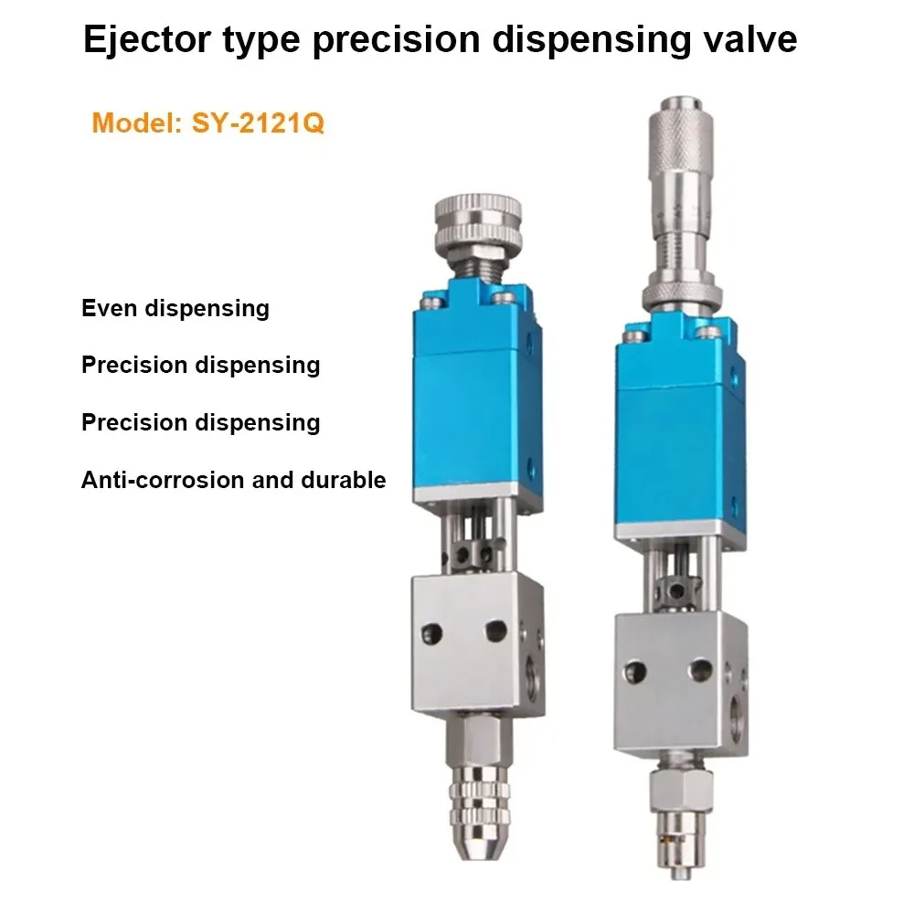 2121 precision reciprocating top needle dispensing valve stainless steel micrometer UV glue ink alcohol single liquid valve