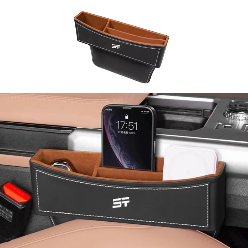

Car Seat Gap Storage Box Fit for Jetour Traveller T2 2023-2025 Modified Car Seat Wear-resistant Leather Storage Box Accessories