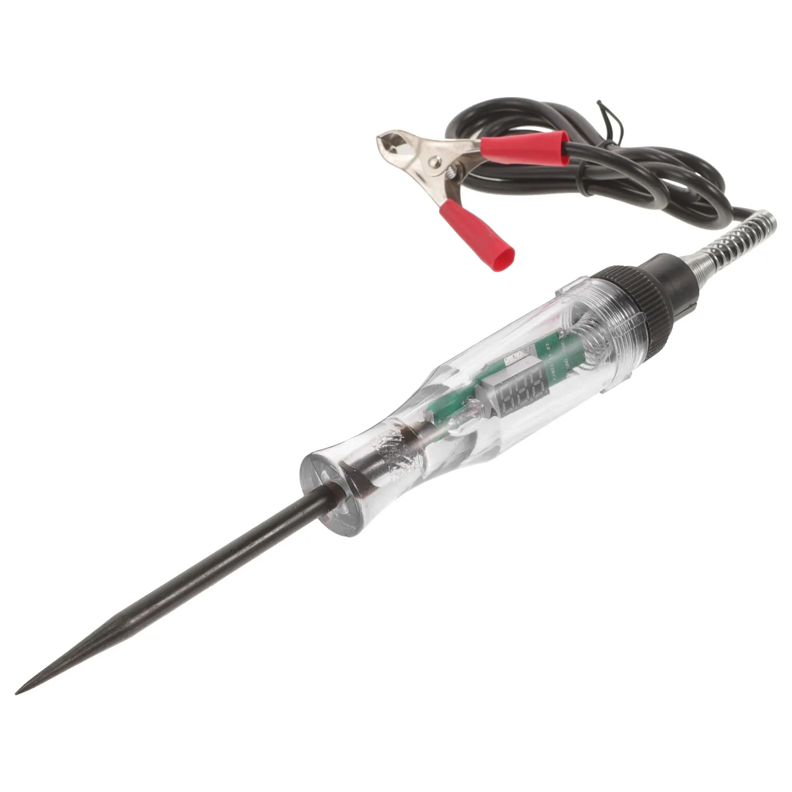 Digital Display Automotive Circuit Tester 5-48V Voltage with Spring Wire for Car Electrical Testing Detection
