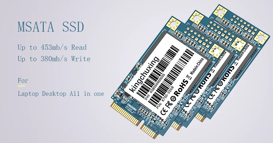 Kingchuxing SSD MSATA Interne Solid-State-Laufwerke 128GB 256GB 512GB MSATA SSD Hochleistungs-Festplatte für Desktop und Laptop – Detail 3