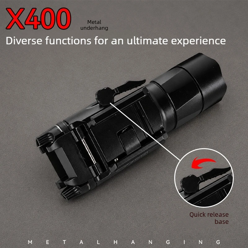 Alloy Metal X400 Quick Detach Under Mount Light Device Multi Bright Modes Fit 20mm Rail Hobby Blaster Decor Lighting Accessory