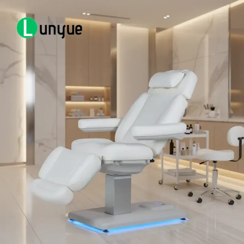 Luxury Modern 4 Motor Electric Beauty Massage Table Adjustable Therapy Bed for Spa Podiatry Cosmetic Treatment