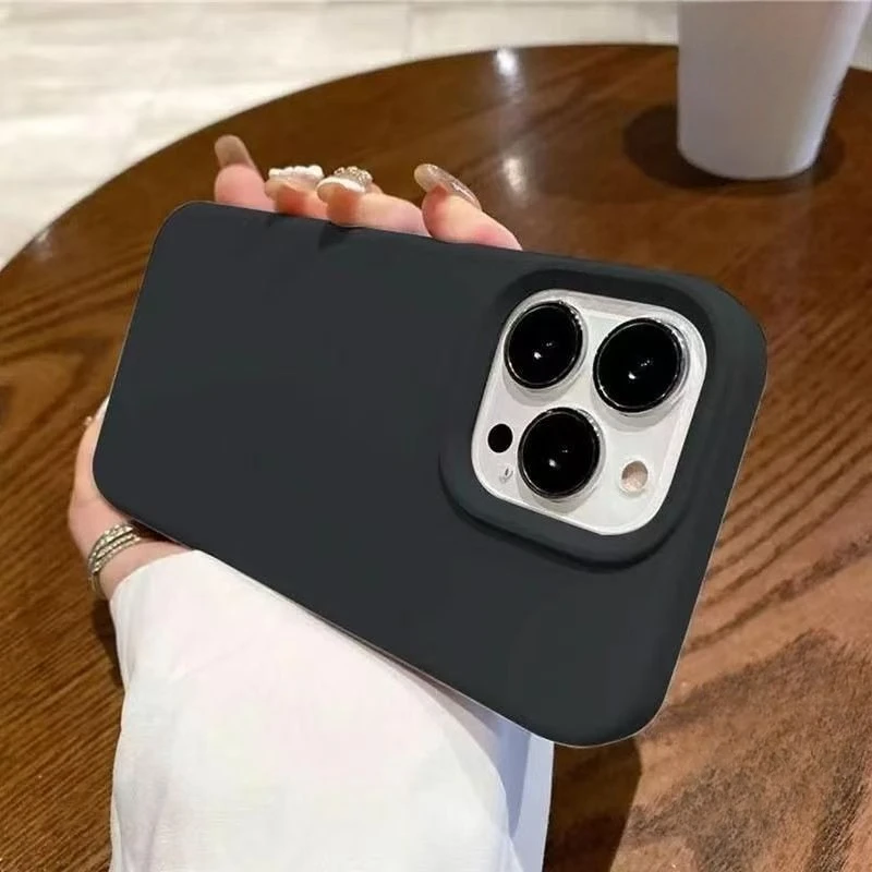 حافظة هاتف من السيليكون السائل لهاتف Redmi Note 14 13 Pro Plus Pro + 5G 4G غطاء خلفي ناعم بسيط ولطيف بلون الحلوى مقاوم للصدمات