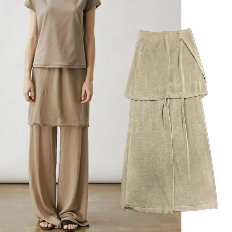 Maxdutti Minimalist Woman Clothes Southern France Fashion Ladies Elegant Culotte Casual Harem Pants Women's Pants And Trousers