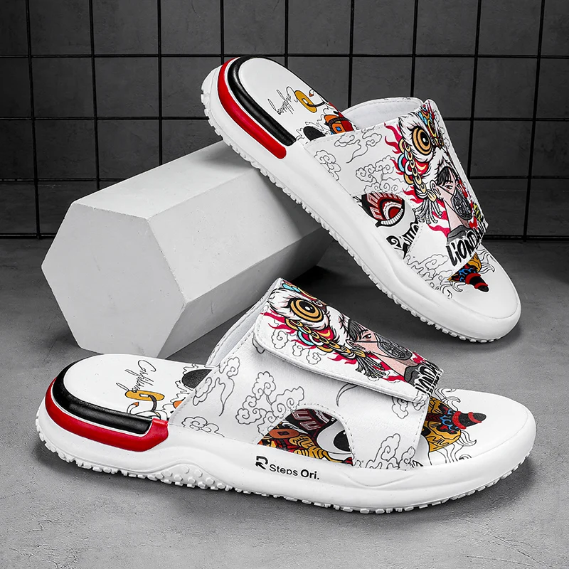 Summer Men Sandals Flats Sole Shoe Good Quality Quick Dry New Man Shoes Fashion Breathable Male Beach Footwear Outdoor Slippers