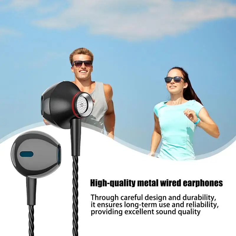 Game Earphones With Microphone Half In Ear Plug-in Earbuds Earphones With Microphone Wired Corded Earbuds 3.5mm Jack