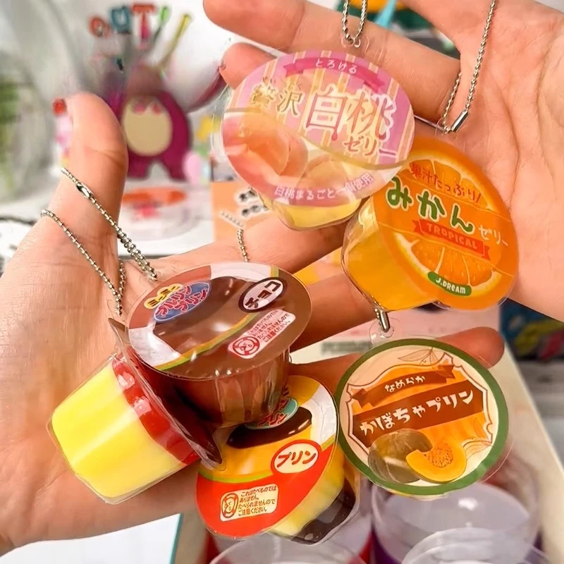 

Japan Jdream Gashapon Capsule Toy Pudding Jelly Decompression Pinch Pendant Blind Box Toys Decoratoion Children's Gifts