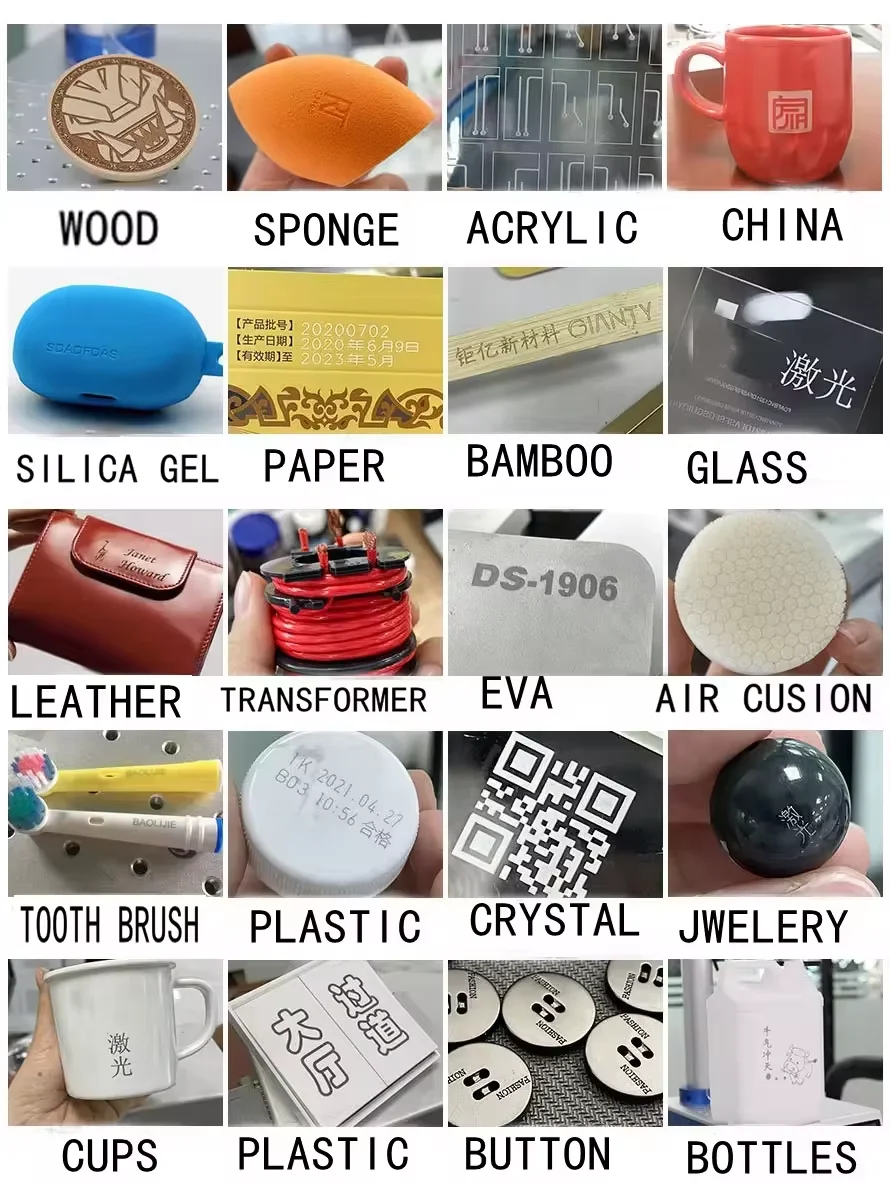 آلة نحت عميق لتبريد المياه من النوع المنفصل صغيرة محمولة باليد بالليزر Co2 للطوب الحجري