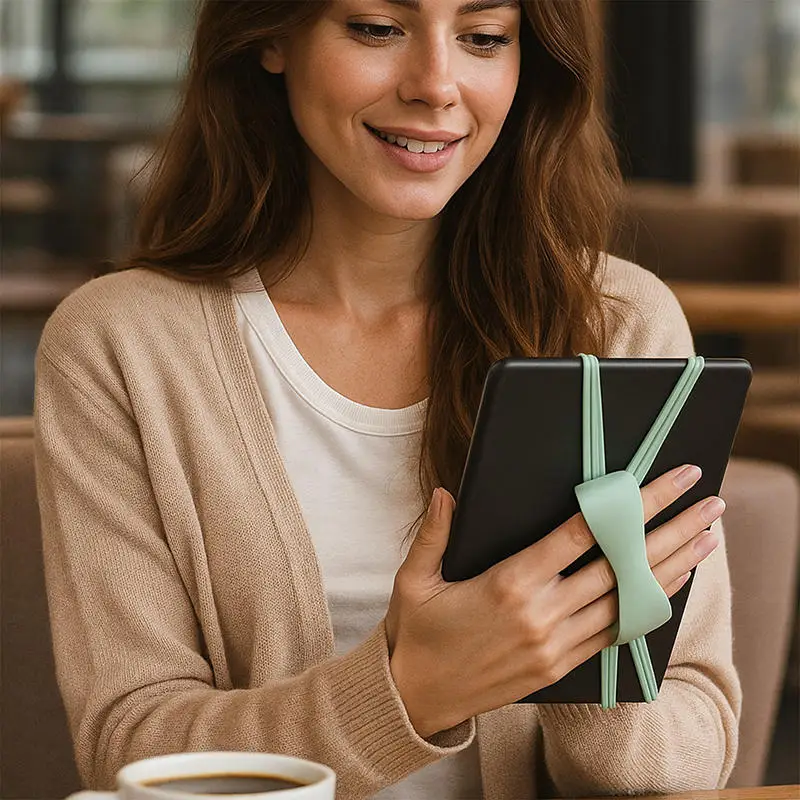 

Soft Silicone Hand Strap for Kindle Tablets Comfortable Lightweight Finger Grip Holder High Elasticity Straps for Kobo E-Book
