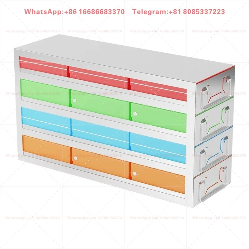Refrigerator freezer rack stainless steel negative 80 degrees refrigerator drawer, freezer box shelf laboratory  storage
