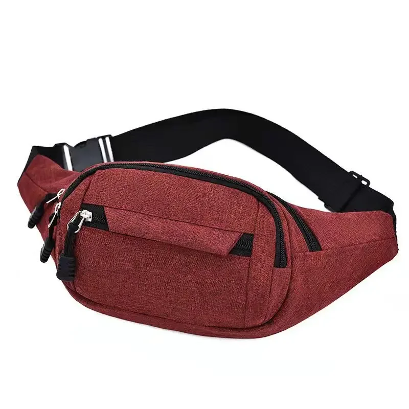 Men's Breast Package Waterproof Outdoor Sports Bag Canvas Pouch Korean-style Waist Bag Fanny Pouch Crossbody Male Banana Bag