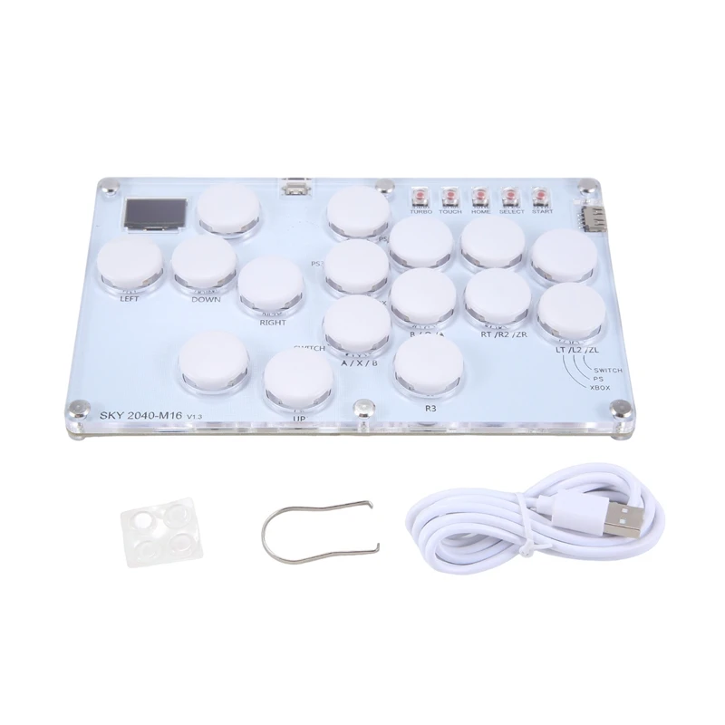 

AED5-16Key Joystick Hitbox Keyboard Arcade Stick Controller For PS4/PS3/Switch/Steam Arcade Hitbox Controller Fight Sticks
