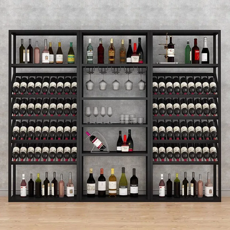 

Commercial Kitchen Bar Cabinet Whisky Metal Retail Holder Wine Cabinets Cellar Industrial Armario Para Vinos Home Furnitures