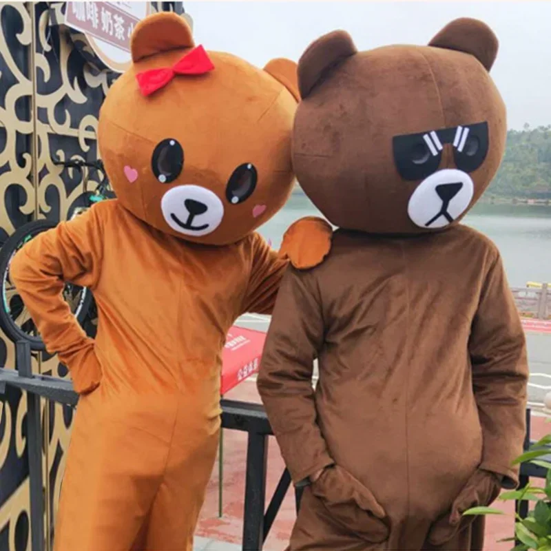 

Adult Net Red Bear Doll Funny Teddy Headgear Cartoon Halloween Novelty Cosplay Costume Performance Clothing MN5