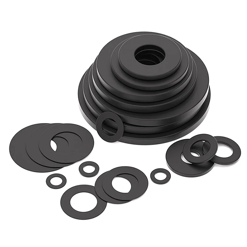 Black Nylon Flat Washer M2‑M20 Plastic Plane Spacer Insulation Gasket Ring For Screw Bolt Hardware Fastener Assembly Accessories