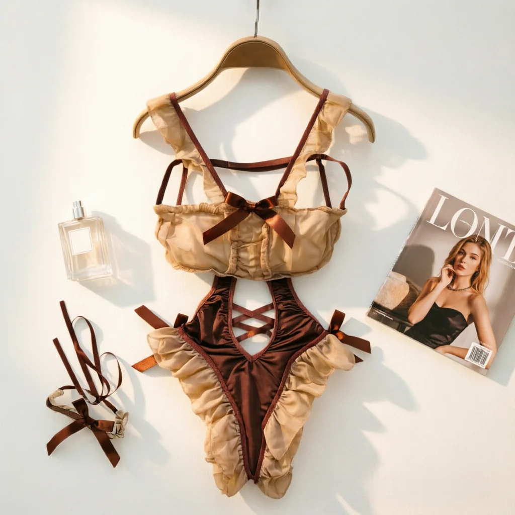New Fashion Stylish Women's Sexy Cosplay Bear Lingerie Underwear Party Open Roleplay Bodysuit