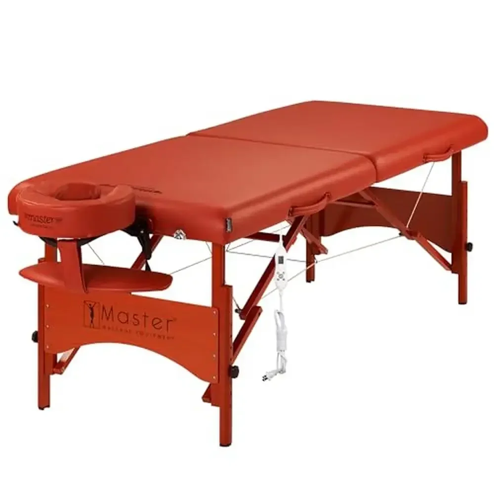 Fairlane Therma-Top Portable Heated Massage Table with Adjustable Heating System- Collapsible Design Multi-Layer Foam Cushion