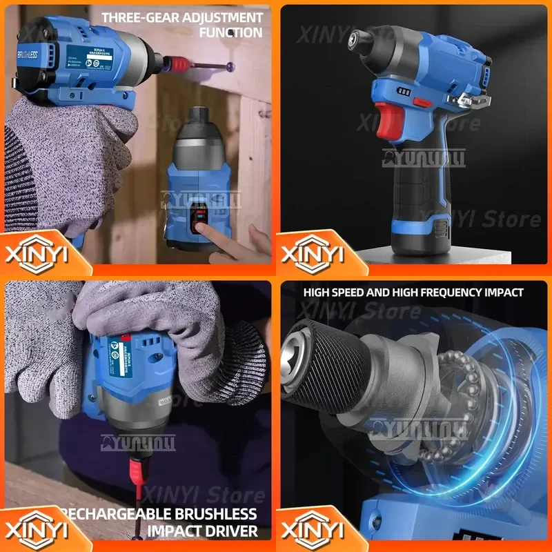 for DCPL04-8E Cordless Electric Screwdriver 12V Brushless Lithium Battery Impact Drill for Wood Metal Charging
