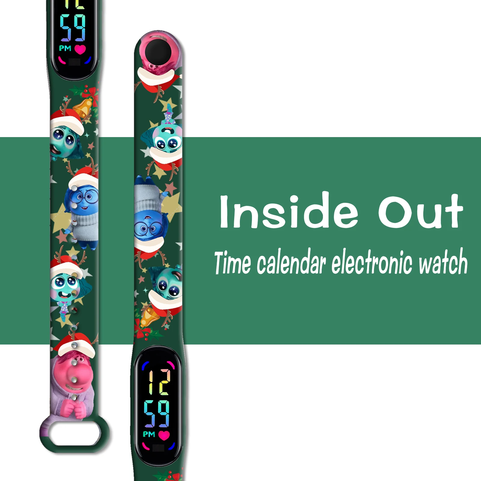 

Christmas Inside Out Printed Band for Xiaomi Mi Band 10 9, Slim Soft Silicone Replacement Strap Watchband Wristband Accessories
