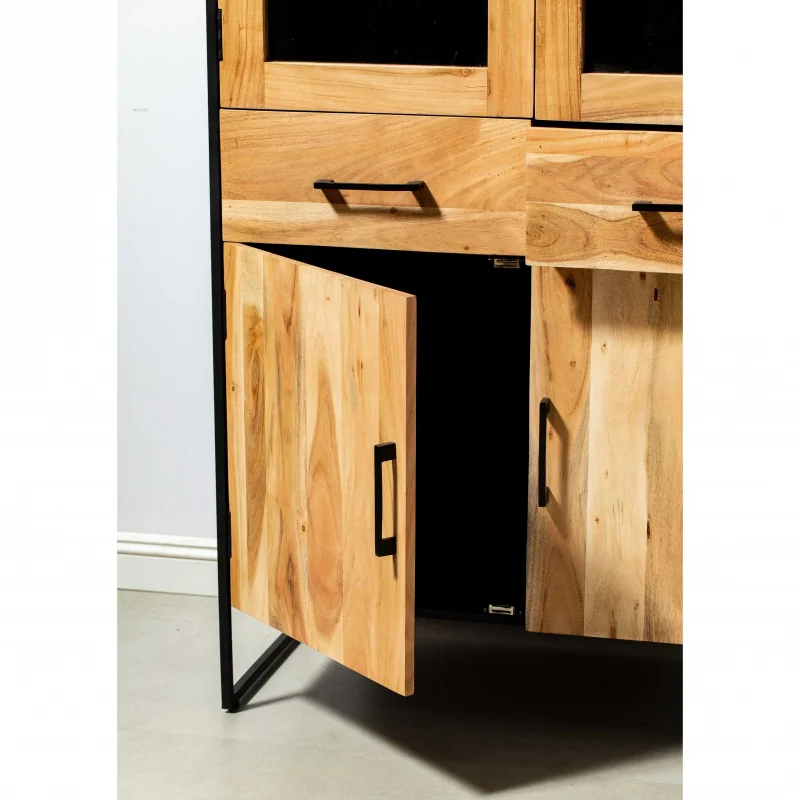 custom.Four-Door Wood Display Cabinet