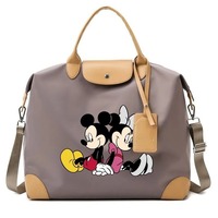 Disney Cartoon Mickey Minnie Mouse Cute Tote Bag Portable Large Capacity Travel Outdoor Tote Storage Bag Birthday Gifts