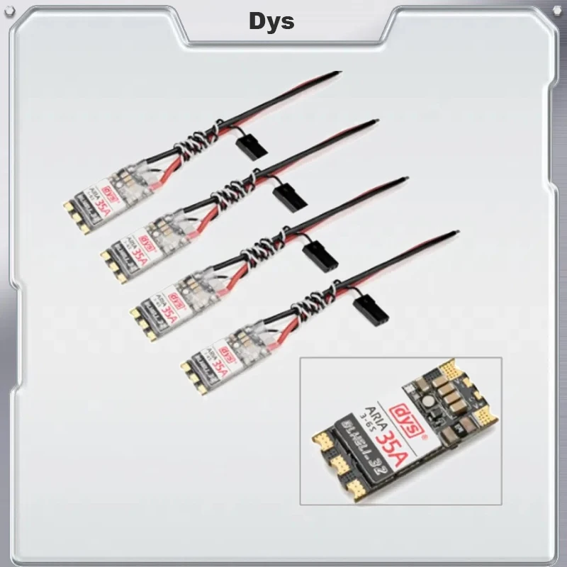 Dys aria 35aesc blheli _ 32bit 3-6s brushless esc built-in electricity meter sensor oneshot 125 multishot dshot 150/300/600/1200