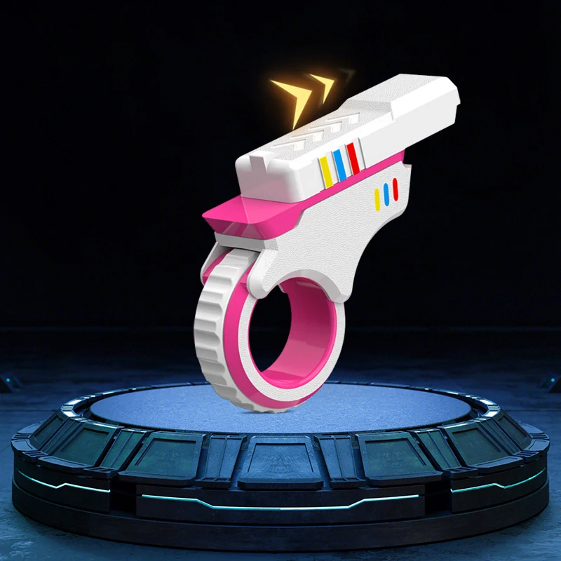 ラチェット機構フィンガースライダー フィジェットトイ オフィスの圧力軽減用 テクスチャードタッチで3Dプリント