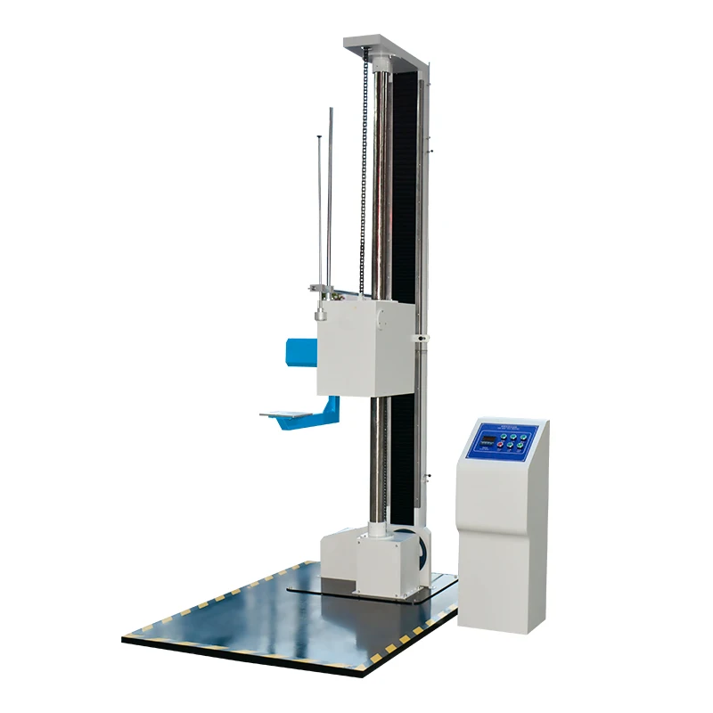 Single-arm and double-arm drop tester Plastic glass-ceramic drop tester for box corner and corner drop resistance test table