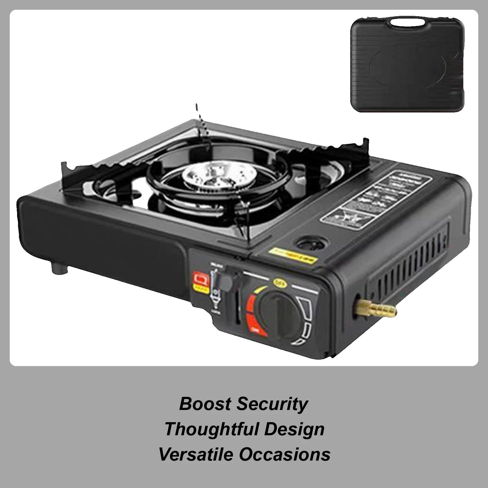 

Портативная плита для кемпинга, кассетная плита, автоматическое зажигание, точная горелка с контролем тепла для поездки, кемпинга, альпинизма