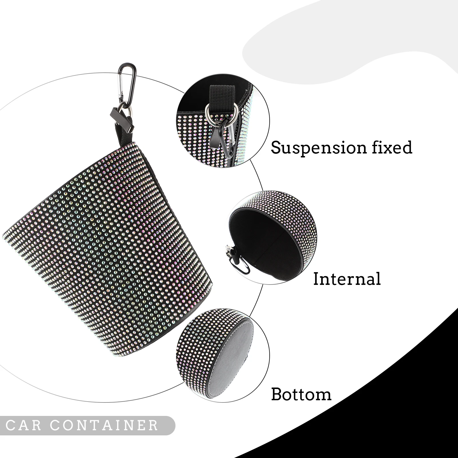 

Trash Cup Auto Garbage Holder Bucket Waste ganizer Back Row Car Container Storage Box Shiny Professional Practical Efficient