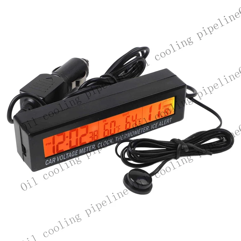 A+ Digital LCD Car Temperature Sensor Indoor and Outdoor Voltage Monitor Clock