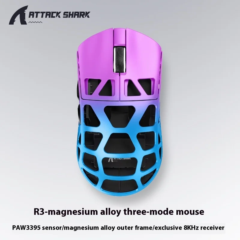 

Attack Shark R3 Game Mouse Magnesium Lightweight Paw3395 Tri-Mode Bluetooth Wireless Cnc 8k Game Portable Laptop Desktop Tablet