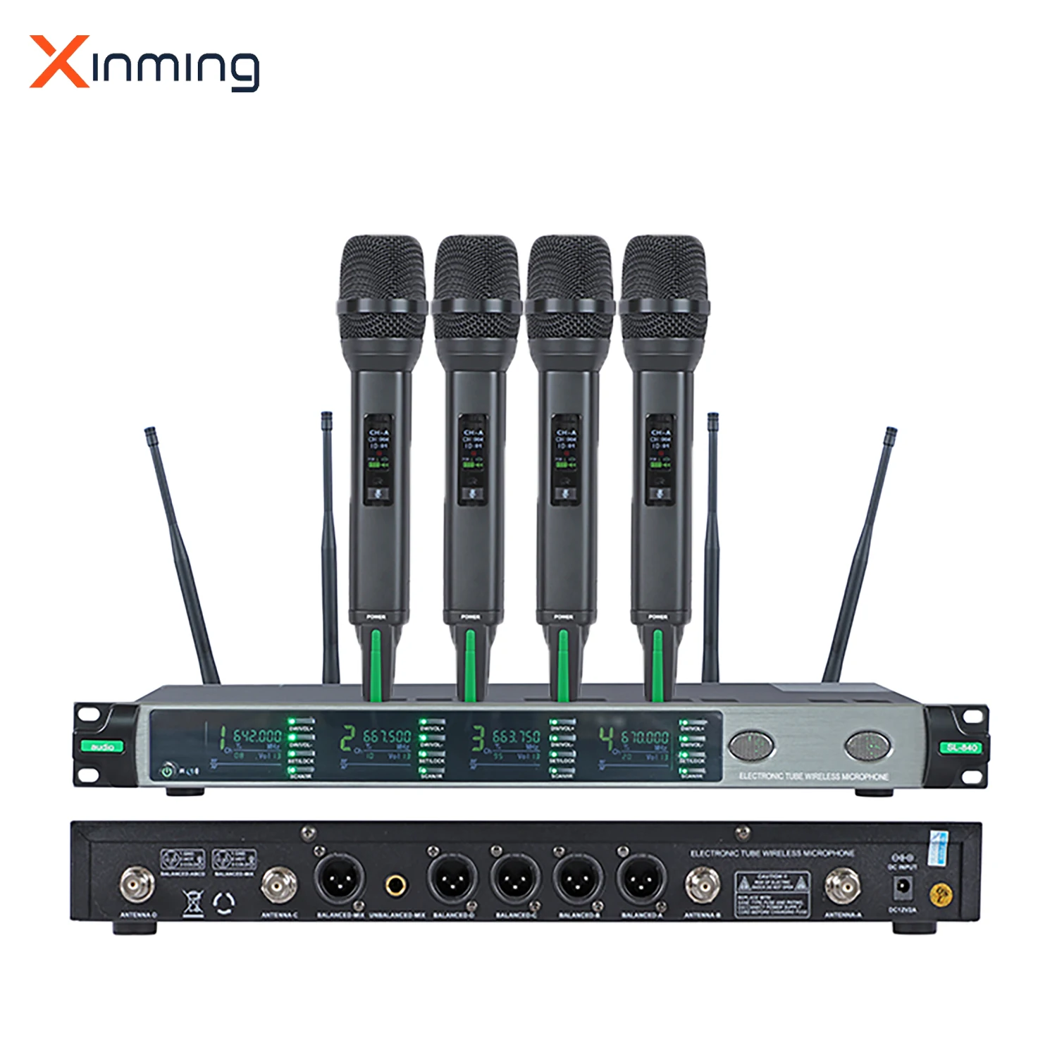 SL-840 4-Channel True Diversity Vacuum Tube Wireless Microphone Delivers Warm Vintage Tone for Concerts/music Festivals/churches