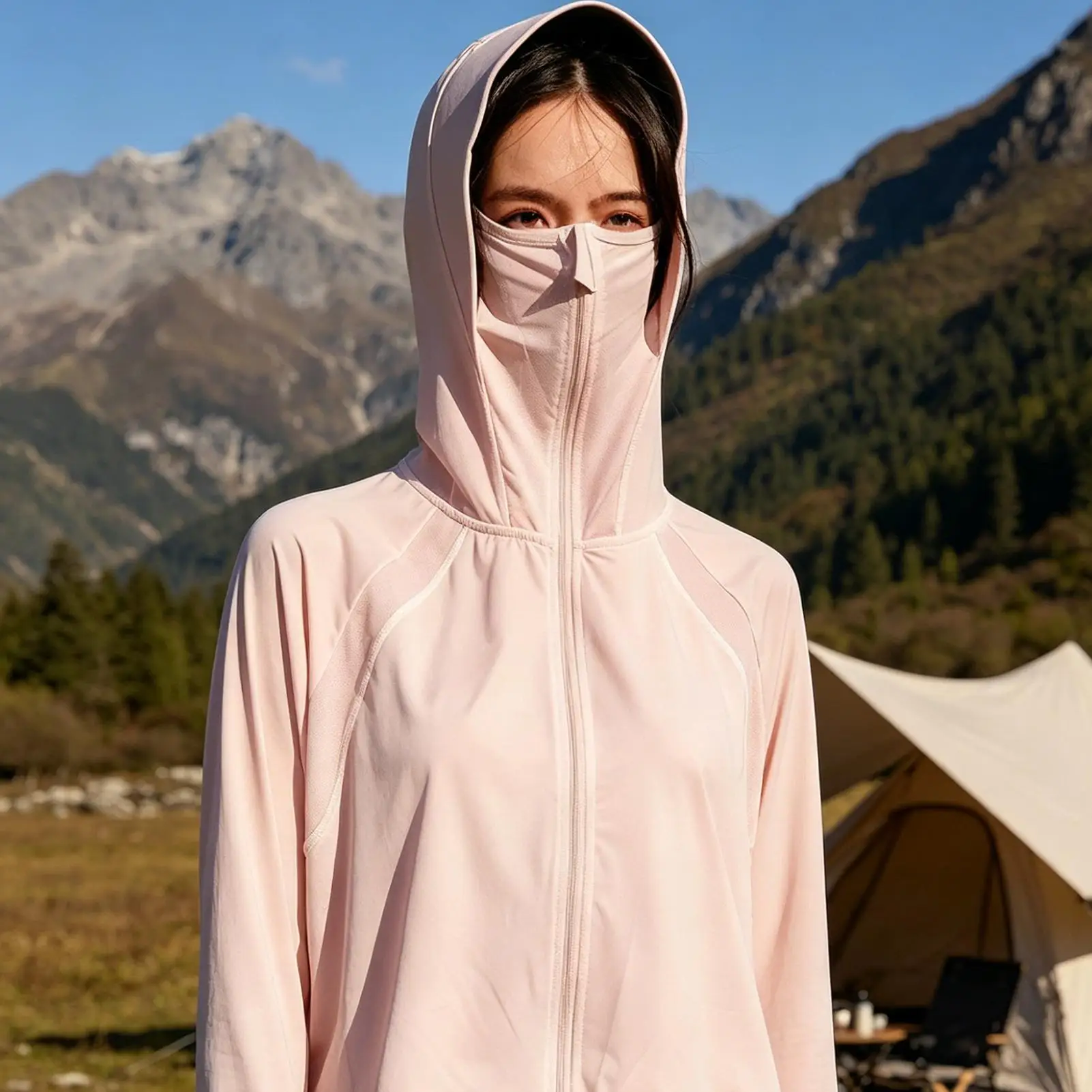 Women's Sun Protective Jacket Long Sleeve Full Zip Lightweight Shirt Upf Sun Protection Clothing For Outdoor Hiking Walking