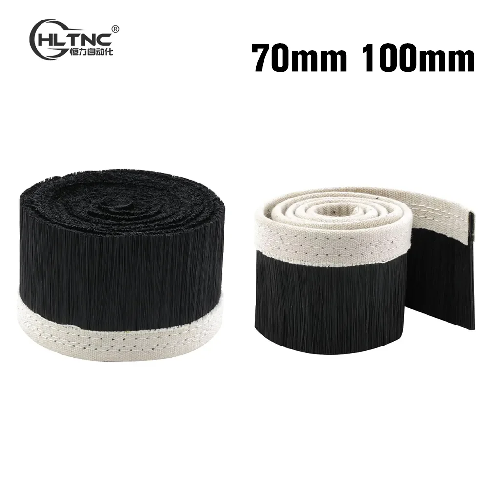 HLTNC Engraver 1Meter 100mm 70mm Width 5 7mm Thick Spindle Dust Cover Shoe Brush For CNC Router Engraving Machine Vacuum Cleaner