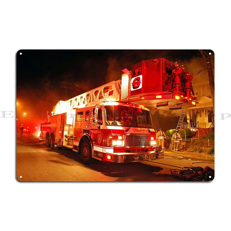 Buffalo Fire Department Ladder 6 Metal Signs Wall Cave Decoration Designer Custom Wall Cave Tin Sign Poster