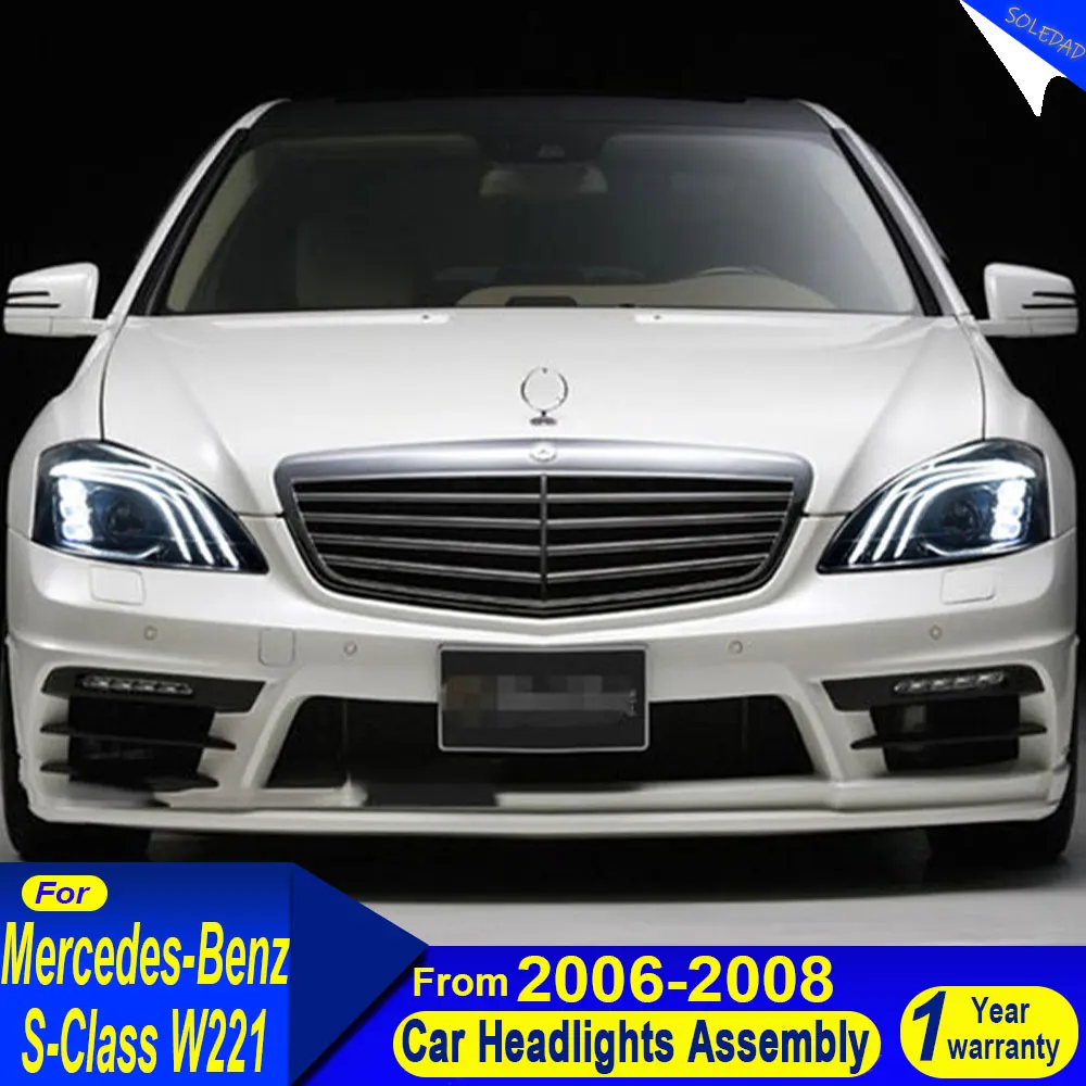 

LED Headlights Car For Mercedes-Benz S class W221 2006-2012 Maybach style LED Auto Headlamp Assembly Projector Lens Accessories