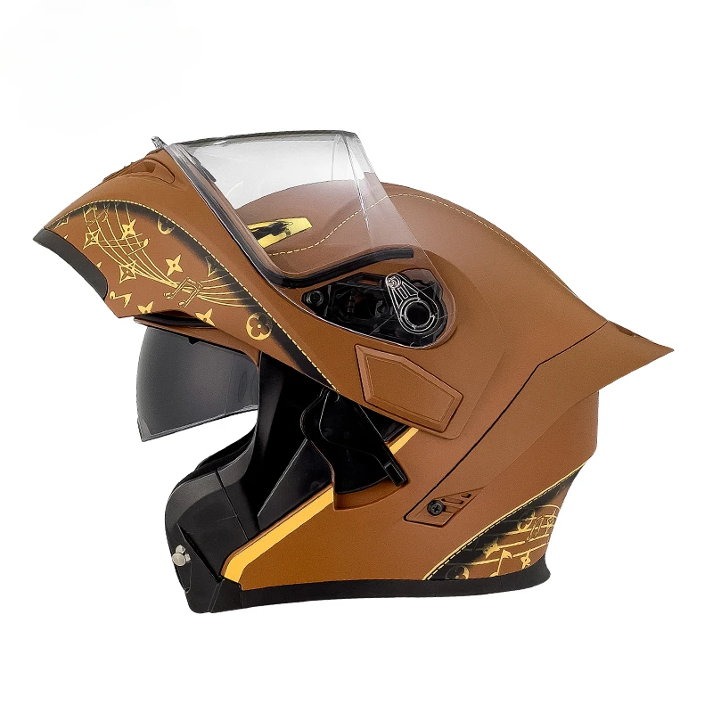 Unveiled Helmets Men's and Women's Motorcycle Locomotive Four Seasons Universal 3C Certified Large Tail Full Helmets Safe