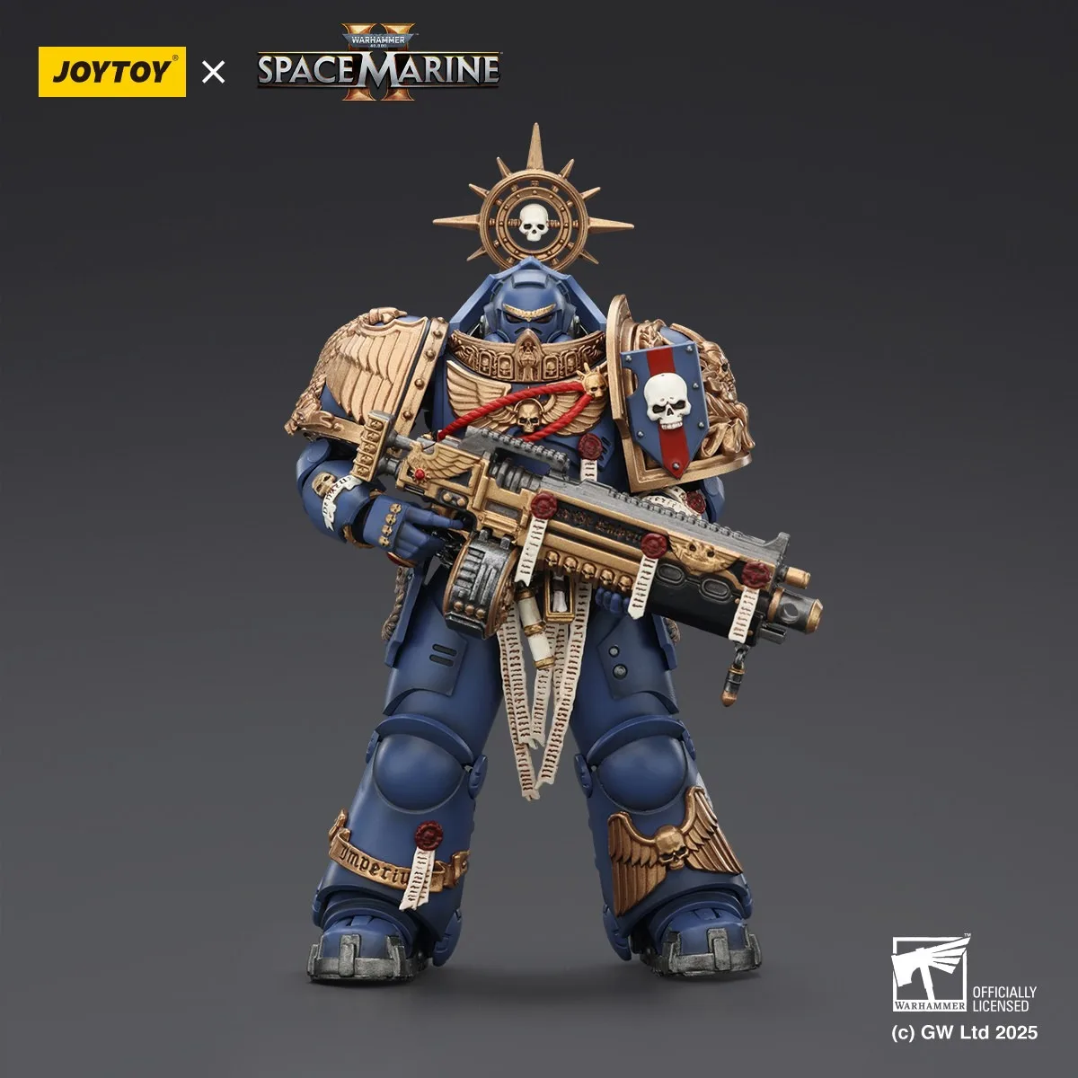 

Аксессуары: Фигурки Joytoy Warhammer 1/18 Ultramarines Heavy Relic Primus Armor с моделью игрушечного оружия Heavy Relic Bolt Rifle.