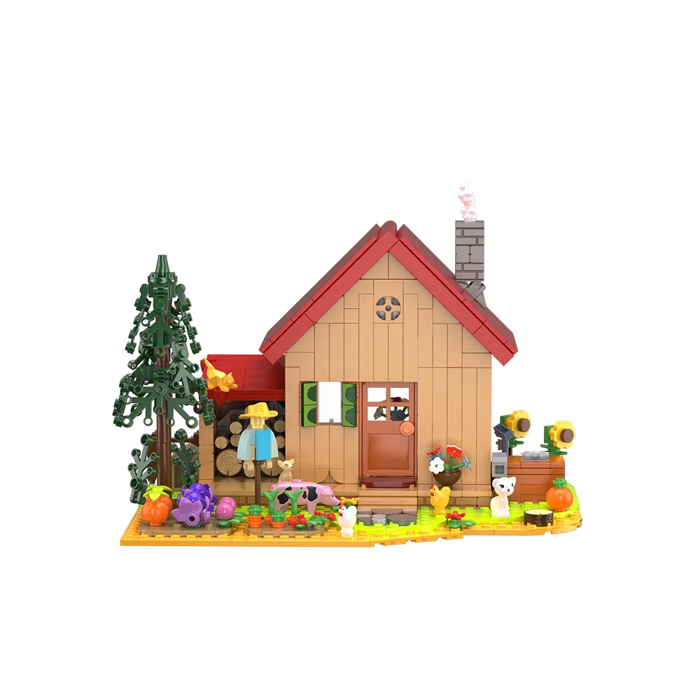 Stardewed Valley Farmhouse Building Blocks Set Game Farm Playset Building Set, DIY Farm House Brick Toy for Adults and Fans