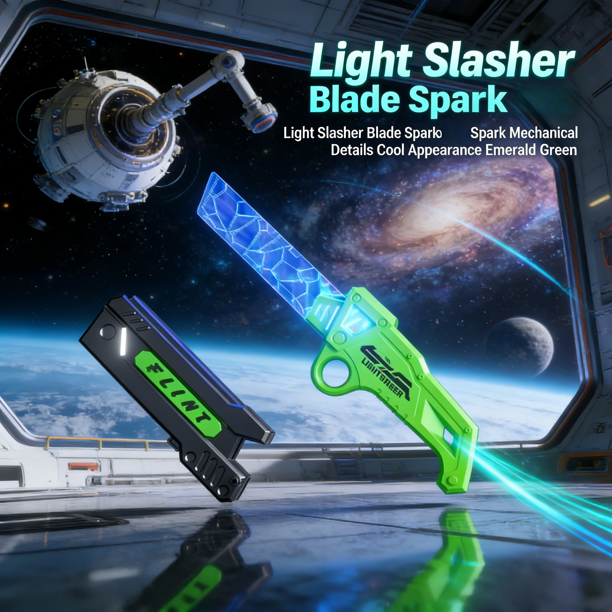 🗡️   Sabre de luz iluminado Spark & Spray |   Espada brilhante de fogo – Brinquedo interativo para crianças que aumenta o cérebro