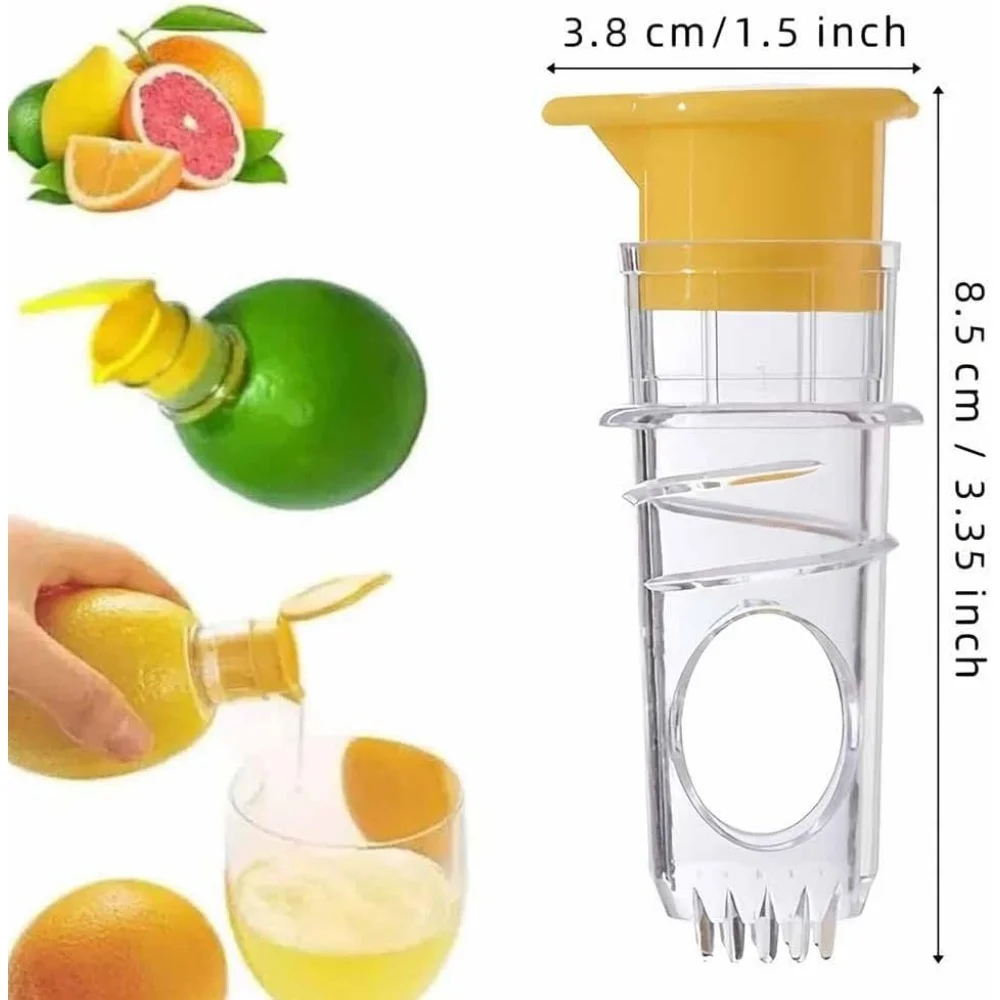 Portable Lemon Juicer Lightweight Juicing Tool, Washable Manual Juicer Includes Strainer Accessory, Suitable for Lemons and Oran
