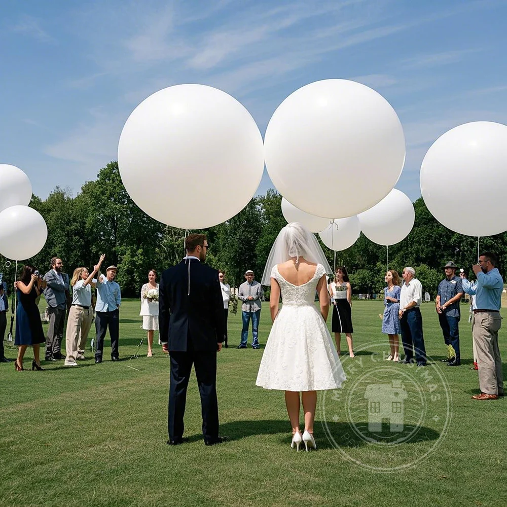 

10pcs Big White Balloons Wedding Birthday Grand Event Bridal Shower Parties Anniversaries 36inch 18inch Giant Helium Balloon