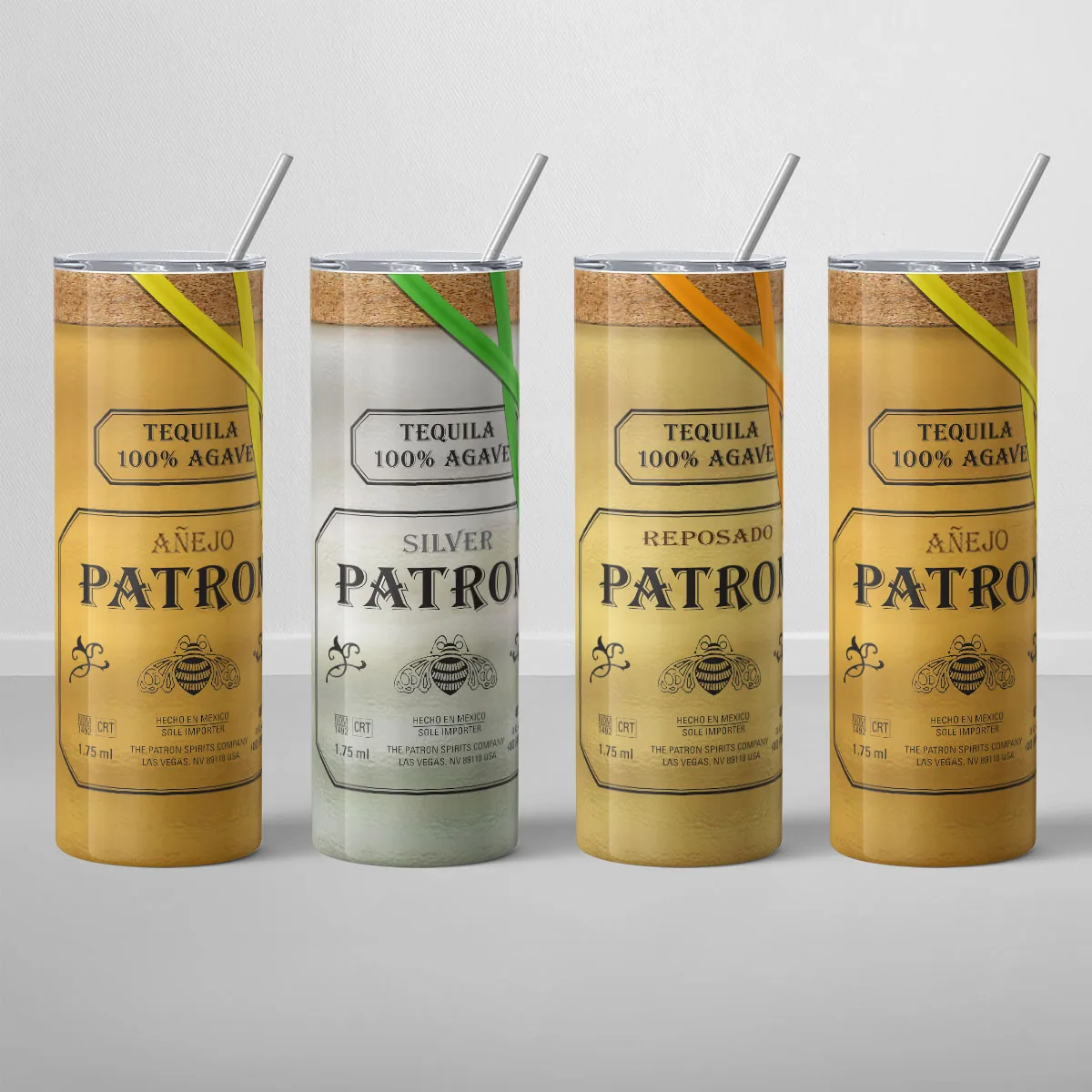 1pc Patron 20oz Sublimated Drink Tumbler